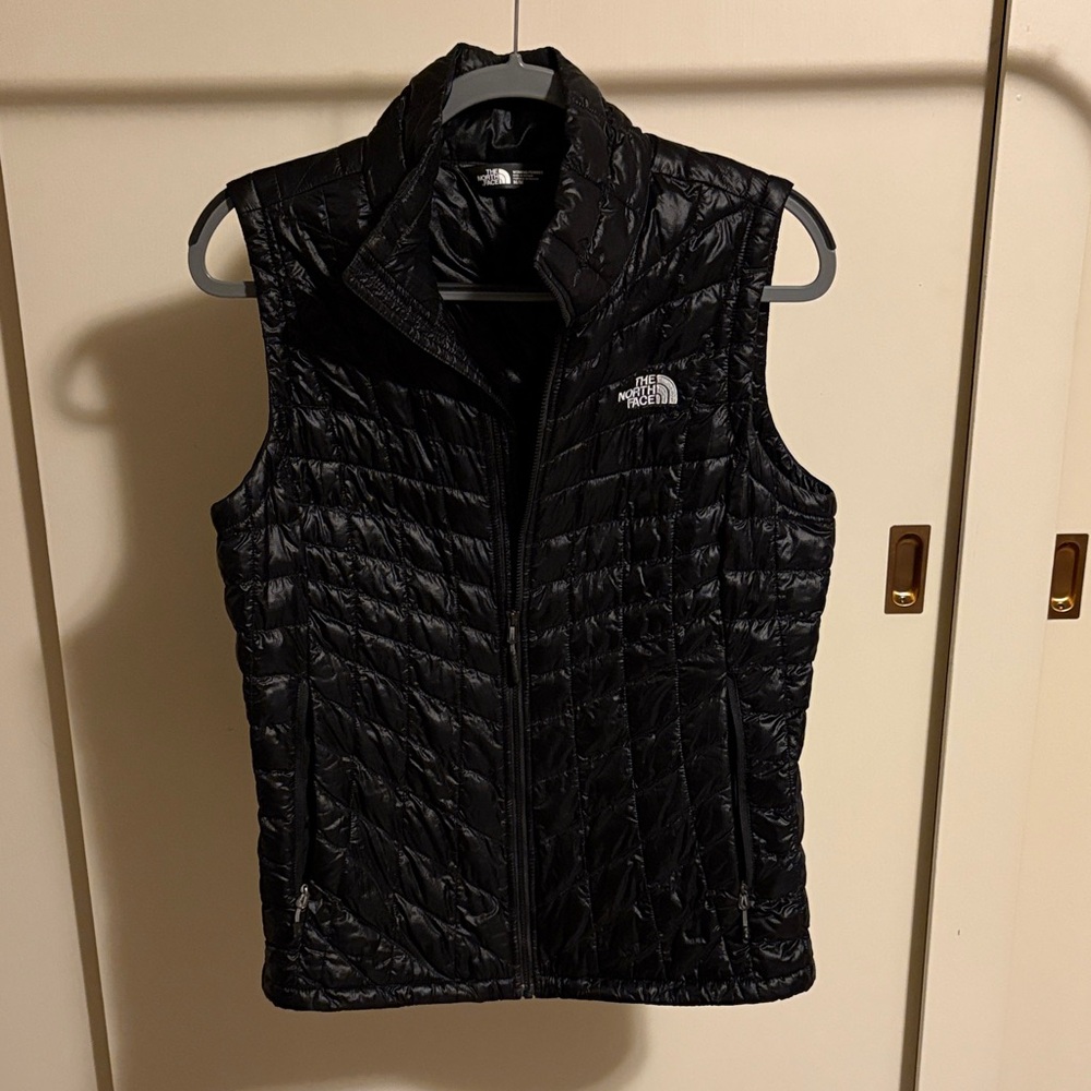 The North Face Shiny Black Puffer Vest